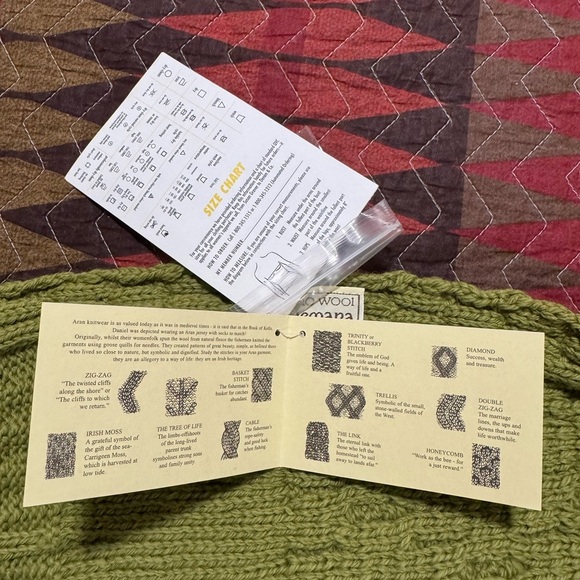 Connemara Knit Wear Vintage Women Merino Wool Shawl Pocket Sweater Ireland Cover - Picture 5 of 10